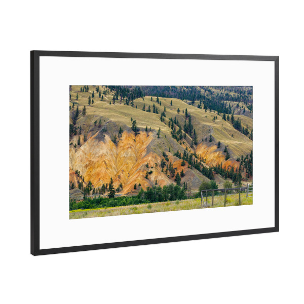 Poster mit Rahmen Schwarz (Metallic) "Painted Hills bei Clinton" artboxONE - Natur