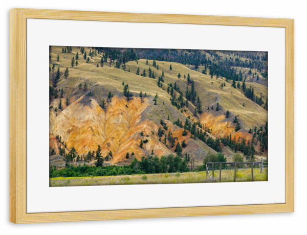 Poster mit Rahmen kiefer "Painted Hills bei Clinton" artboxONE - Natur