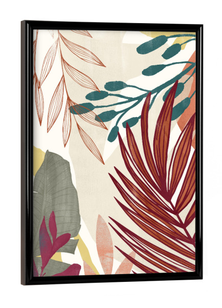 Poster mit schwarzem Rahmen "Abstrakte Blume Colorful B" artboxONE - Natur,Abstrakt