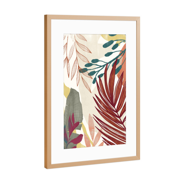 Poster mit Rahmen Kupfer "Abstrakte Blume Colorful B" artboxONE - Natur,Abstrakt