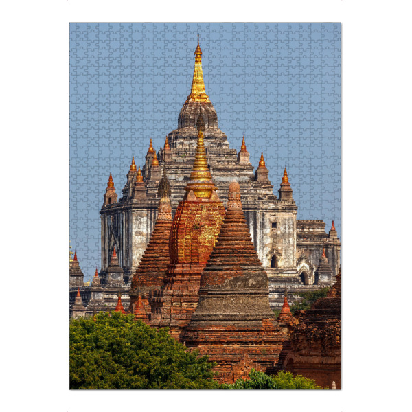 Puzzle Ravensburger "Die großen Pagoden von Bagan" artboxONE - Architektur,Reise / Asien
