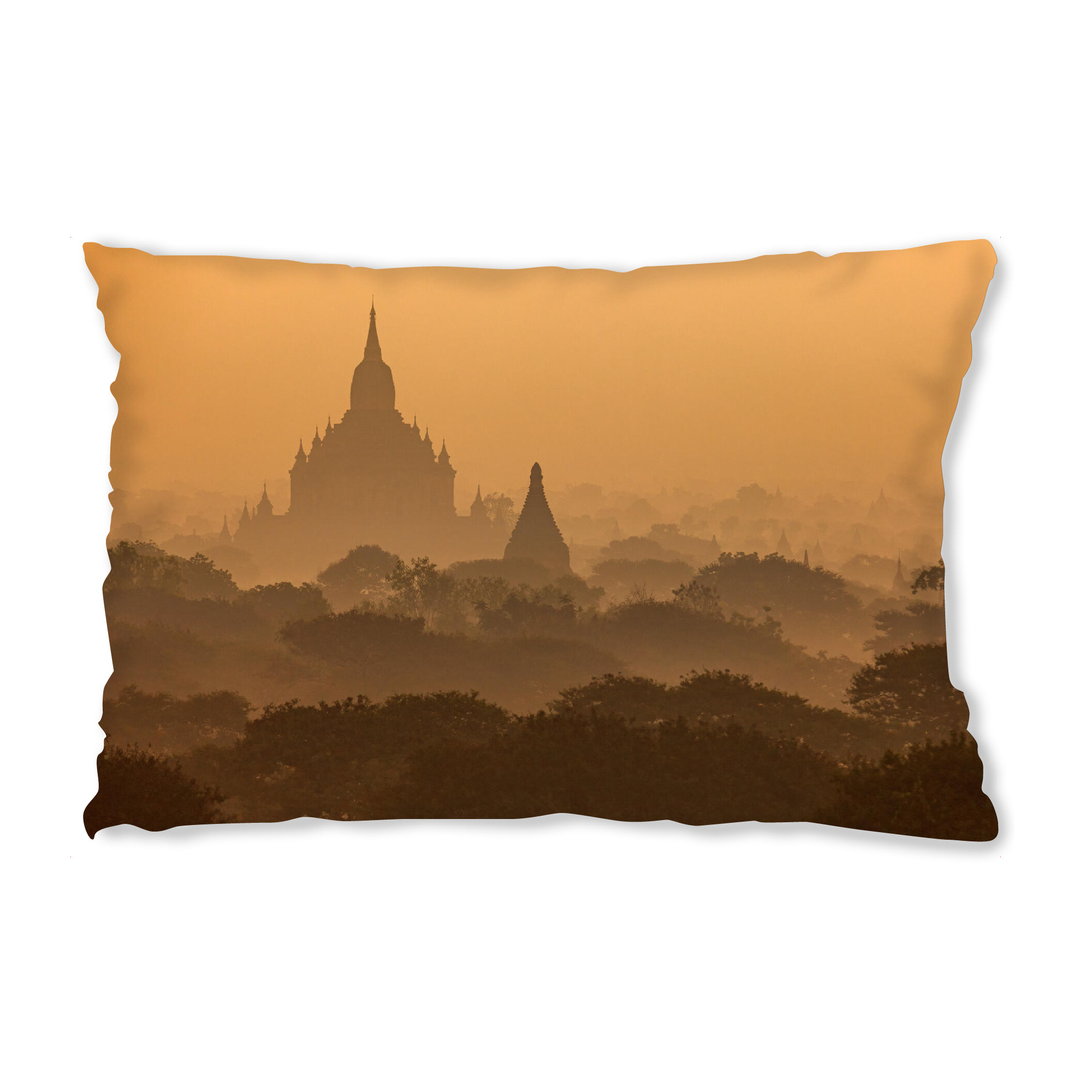 Design-Kissen "Morgens in Bagan" artboxONE - Natur,Architektur,Reise / Asien