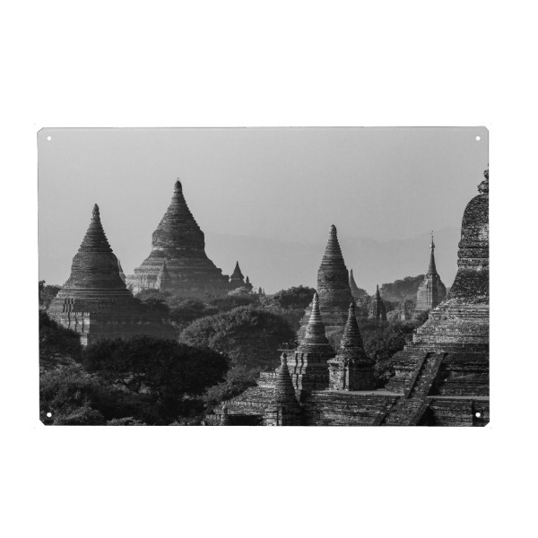 Metall Poster "Buddhistisches Bagan" artboxONE - Architektur,Reise / Asien