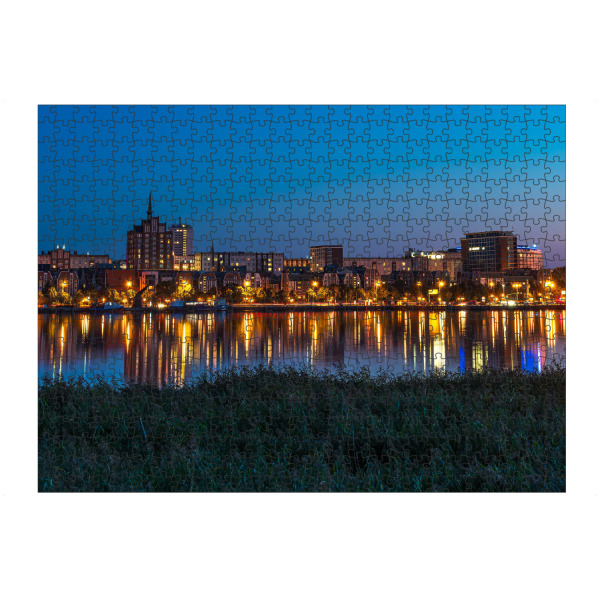 Puzzle Ravensburger "Schilf, Warnow, Rostock, Lichter" artboxONE - Natur,Reise,Architektur,Städte / Weitere