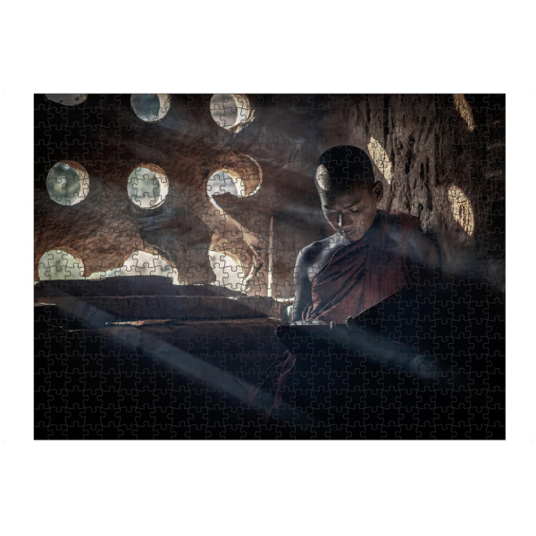artboxONE Puzzle "Junger Mönch in Bagan" artboxONE - Menschen,Reise / Asien