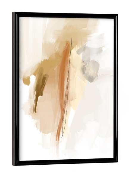 Poster mit schwarzem Rahmen "Kontraktionen - Abstrakte Kunst" artboxONE - Abstrakt