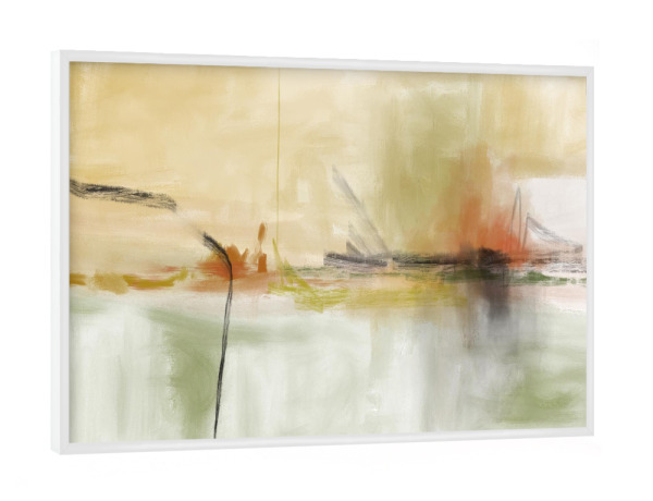 Poster mit weißem Rahmen "Johannes 16.33" artboxONE - Abstrakt - Abstrakt,Textur,Kunstwerk,Innenarchitektur,Wanddekoration,Wohnkultur,Dekor,Malerei