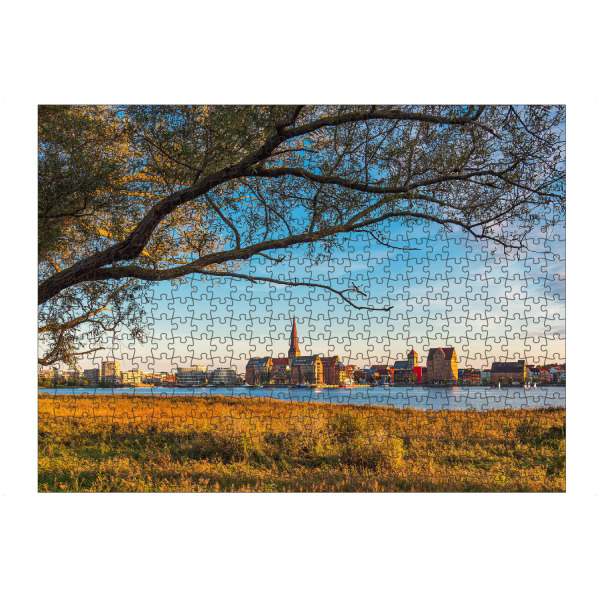 artboxONE Puzzle "Rostock, Warnow, Baum Schilf" artboxONE - Natur,Reise,Architektur,Städte / Weitere