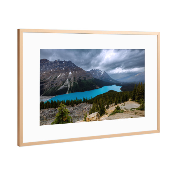 Poster mit Rahmen Kupfer "Peyto Lake" artboxONE - Natur