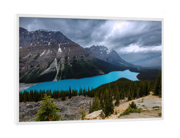 Poster mit weißem Rahmen "Peyto Lake" artboxONE - Natur