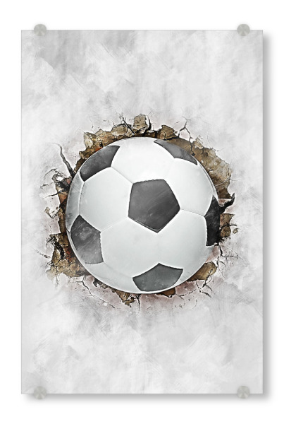 Acrylglasbild "Fußball Ball (matart)" artboxONE - Sport / Fußball - Fußball,Fußballer,Fußball,Spieler,Ball,Team,Sport