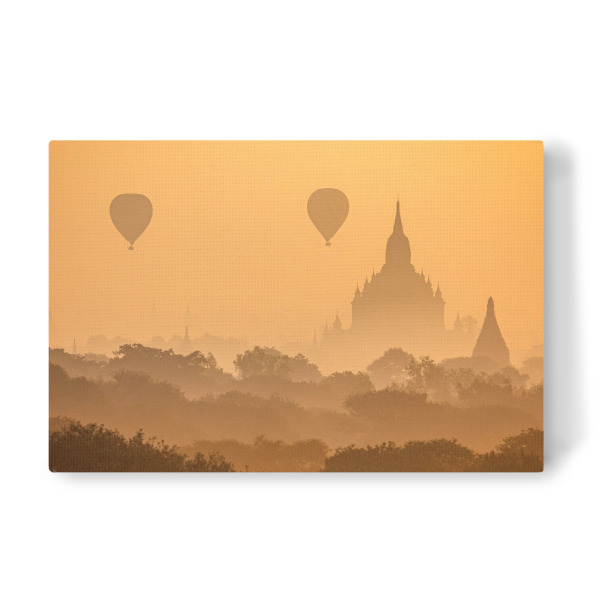 Leinwandbild "Heißluftballons über Bagan" artboxONE - Natur,Reise,Reise / Asien