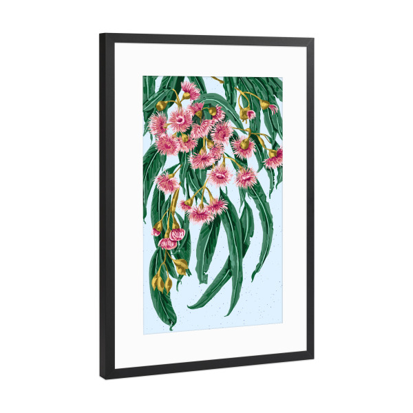 Poster mit Rahmen Schwarz (Metallic) "Die Blüte eines goldenen Geistes" artboxONE - Floral