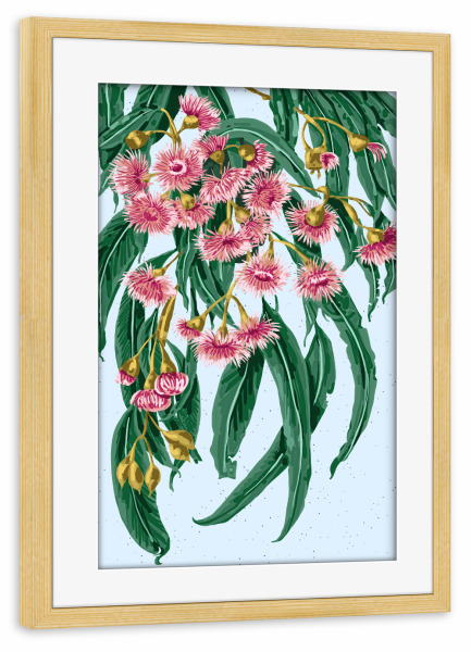 Poster mit Rahmen kiefer "Die Blüte eines goldenen Geistes" artboxONE - Floral