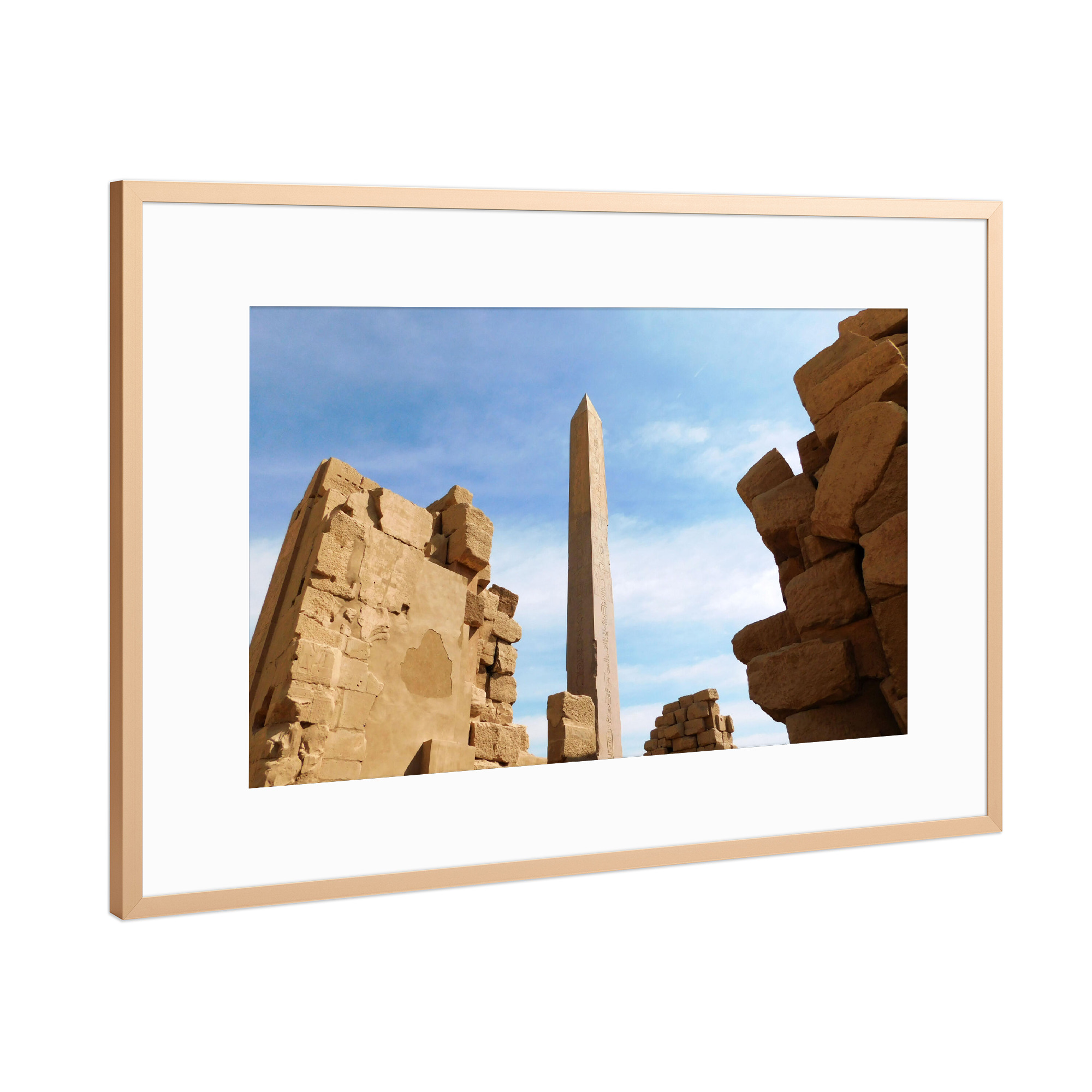 Poster mit Rahmen Kupfer "The Temple of Karnak, Luxor" artboxONE - Reise,Architektur,Reise / Afrika,Reise / Länder