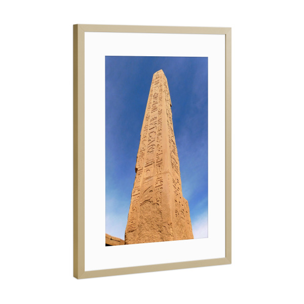 Poster mit Rahmen Gold "Obelisk, Karnak" artboxONE - Reise,Architektur,Reise / Afrika,Reise / Länder