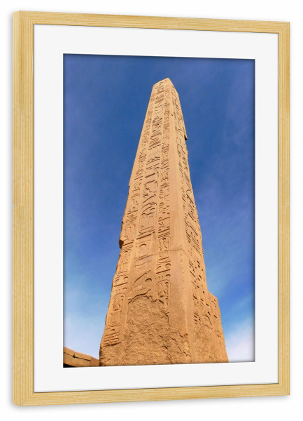 Poster mit Rahmen kiefer "Obelisk, Karnak" artboxONE - Reise,Architektur,Reise / Afrika,Reise / Länder