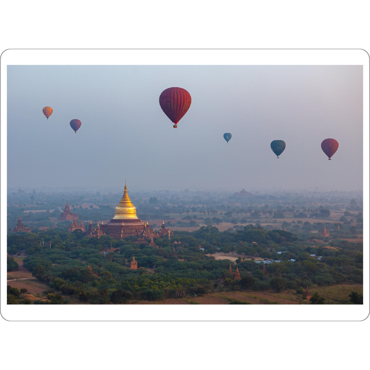 Tischset "Ballons über Bagan in Myanmar" artboxONE - Natur,Reise / Asien