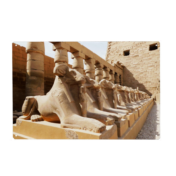Metall Poster "The ancient Temple of Karnak" artboxONE - Reise,Architektur,Reise / Afrika,Reise / Länder