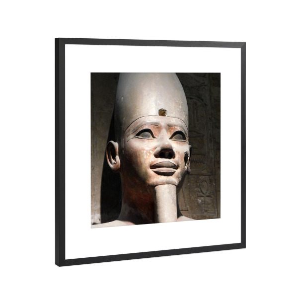 Poster mit Rahmen Schwarz (Metallic) "Nubischer Pharao" artboxONE - Reise,Reise / Afrika,Reise / Länder