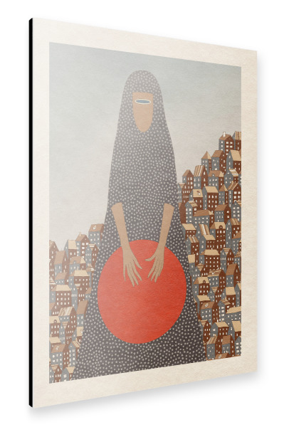 Alu-Dibond "Pink Priest - I will keep you safe" 30x20 cm artboxONE