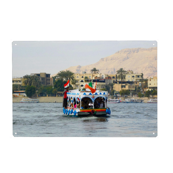 Metall Poster "Der Nil bei Luxor" artboxONE - Reise,Reise / Afrika,Reise / Länder