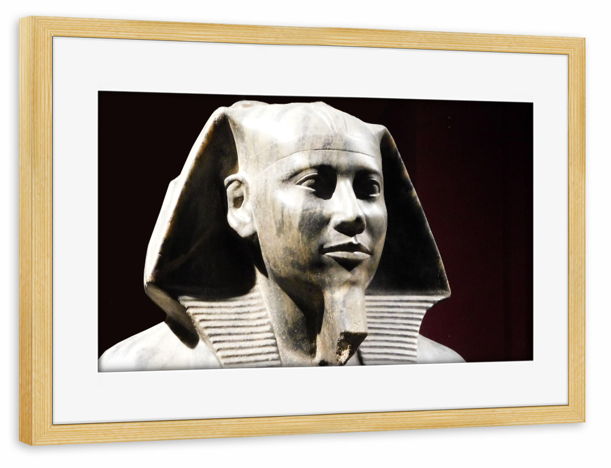 Poster mit Rahmen kiefer "Statue Ramses" artboxONE - Reise,Reise / Afrika,Reise / Länder - Ramses,Ii,Büste,Staute,ägypten,Pharao,Antike,Altertum