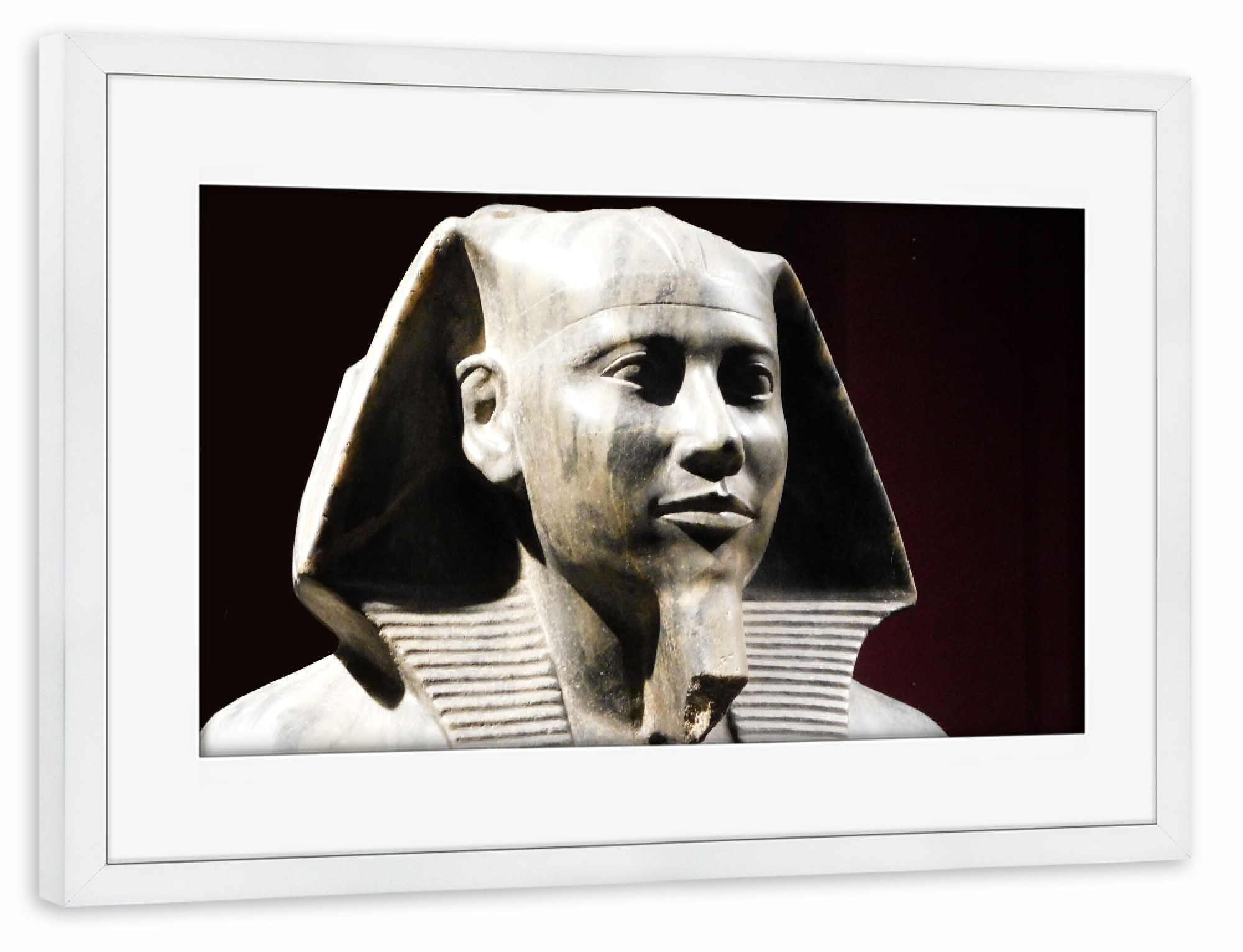 Poster mit Rahmen weiß "Statue Ramses" artboxONE - Reise,Reise / Afrika,Reise / Länder - Ramses,Ii,Büste,Staute,ägypten,Pharao,Antike,Altertum