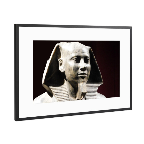 Poster mit Rahmen Schwarz (Metallic) "Statue Ramses" artboxONE - Reise,Reise / Afrika,Reise / Länder