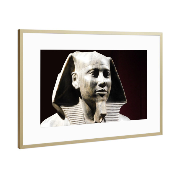 Poster mit Rahmen Gold "Statue Ramses" artboxONE - Reise,Reise / Afrika,Reise / Länder - Ramses,Ii,Büste,Staute,ägypten,Pharao,Antike,Altertum