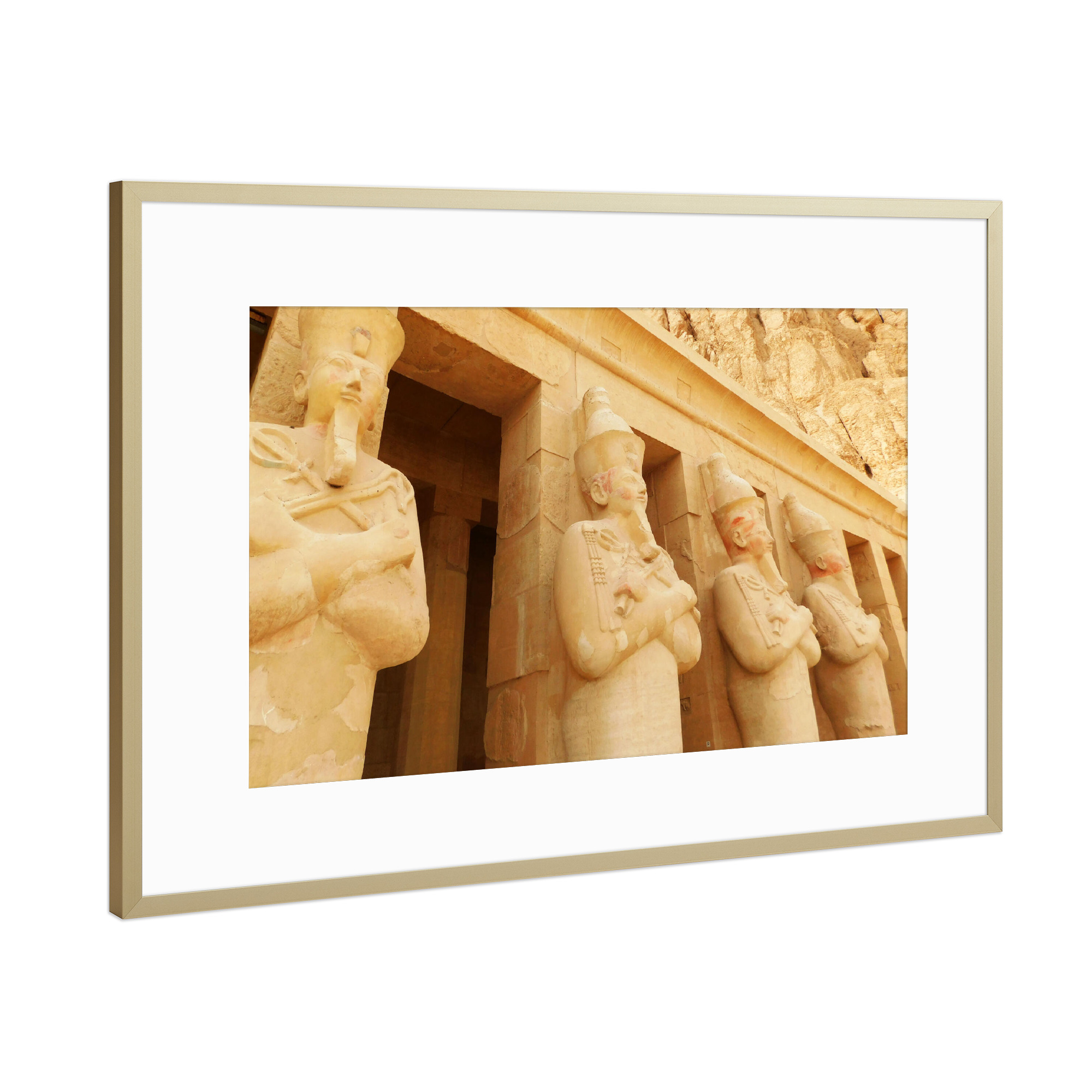 Poster mit Rahmen Gold "Der Tempel der Hapschetsut" artboxONE - Reise,Architektur,Reise / Afrika,Reise / Länder