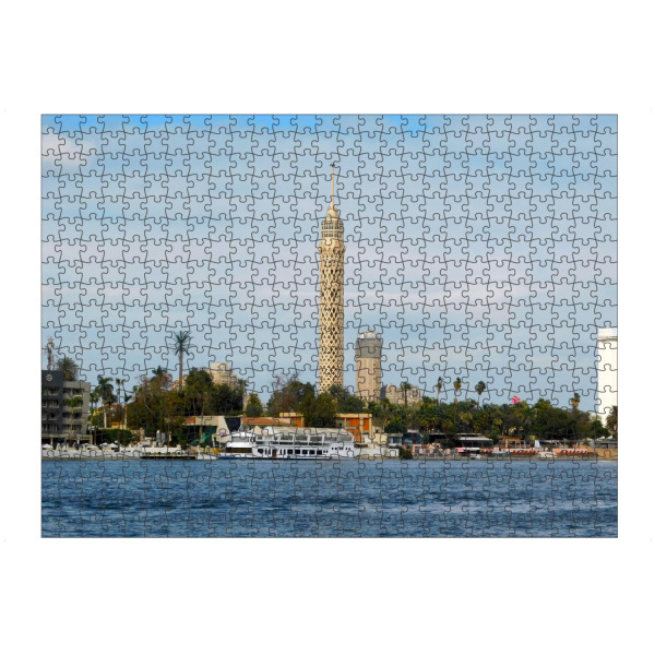 Puzzle Ravensburger "Kairo-Tower an Nil" artboxONE - Städte,Reise,Architektur,Reise / Afrika,Reise / Länder