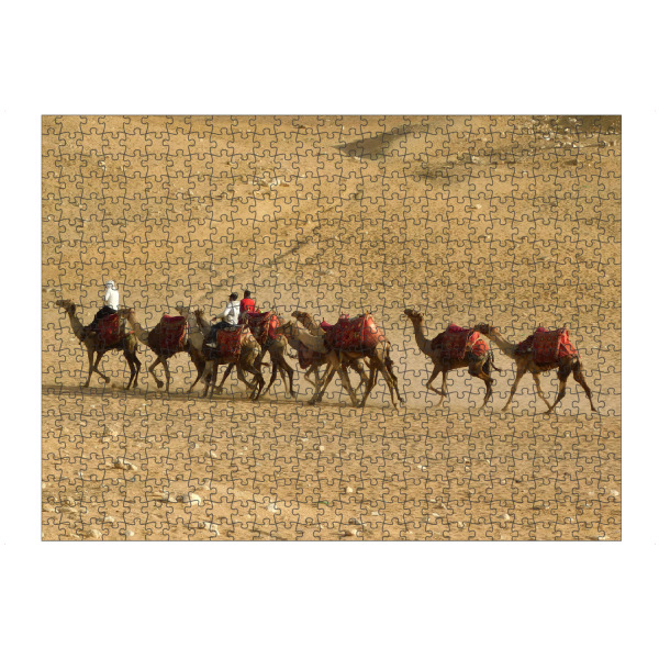 Puzzle Ravensburger "Kamelkarawane" artboxONE - Reise,Tiere,Reise / Afrika,Reise / Länder