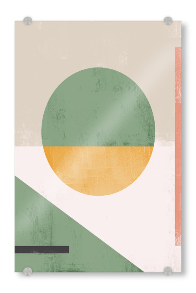 Acrylglasbild "Abstrakte Kunst Geometrisches Gelb" artboxONE - Abstrakt,Geometrie - Abstrakt,Geometrie,Formen,Bunt