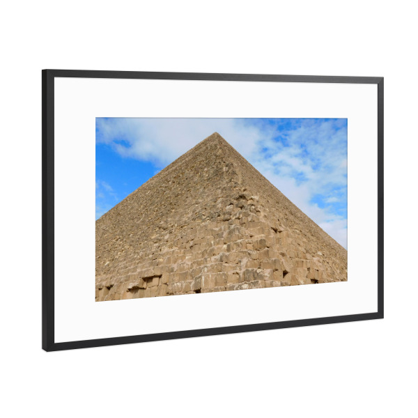 Poster mit Rahmen Schwarz (Metallic) "Pyramide in Gizeh" artboxONE - Reise,Architektur,Reise / Afrika,Reise / Länder