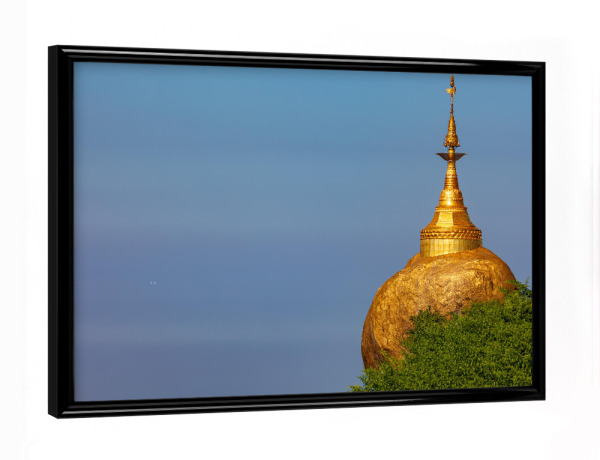 Poster mit schwarzem Rahmen "Goldene Felsen in Myanmar" artboxONE - Natur,Architektur,Reise / Asien