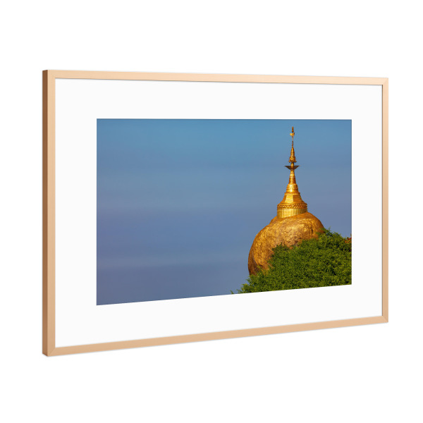 Poster mit Rahmen Kupfer "Goldene Felsen in Myanmar" artboxONE - Natur,Architektur,Reise / Asien