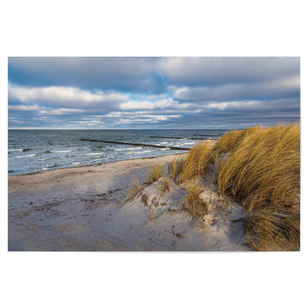 Poster 30x20 cm "Düne, Gras, Strand, Meer" artboxONE - Natur,Reise,Reise / Strand und Meer