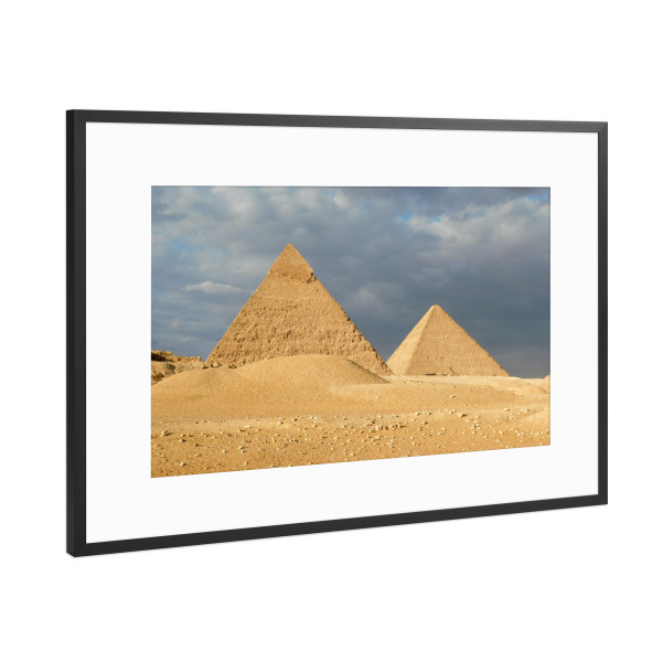 Poster mit Rahmen Schwarz (Metallic) "Pyramids in Egypt" artboxONE - Reise,Architektur,Reise / Afrika,Reise / Länder
