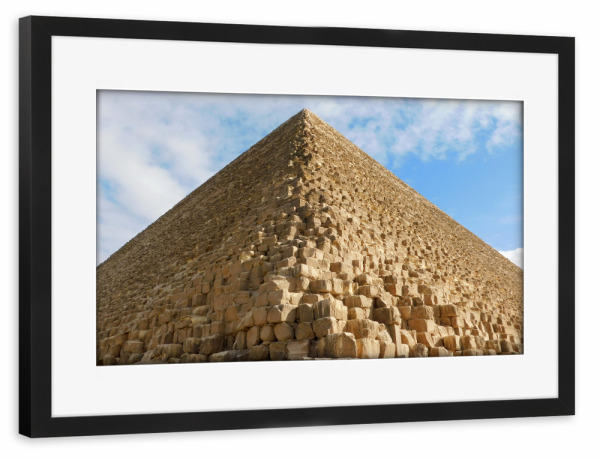 Poster mit Rahmen schwarz "Cheops-Pyramide von Giza" artboxONE - Reise,Reise / Afrika,Reise / Länder