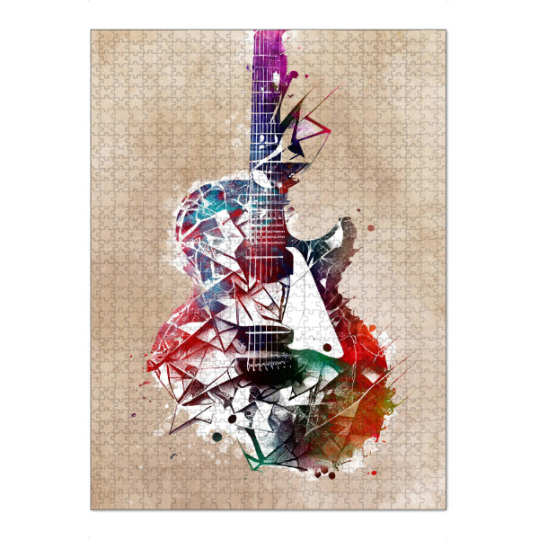 Puzzle Ravensburger "Gitarrenmusikkunst B" artboxONE - Musik - Gitarre,Gitarren,Musik,Instrument,Musikinstrument,Band,Jazz - Bild gitarre