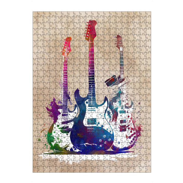 Puzzle Ravensburger "3 Gitarren Musikkunst" artboxONE - Musik - Gitarre,Gitarren,Musik,Instrument,Musikinstrument,Band,Jazz - Bild gitarre