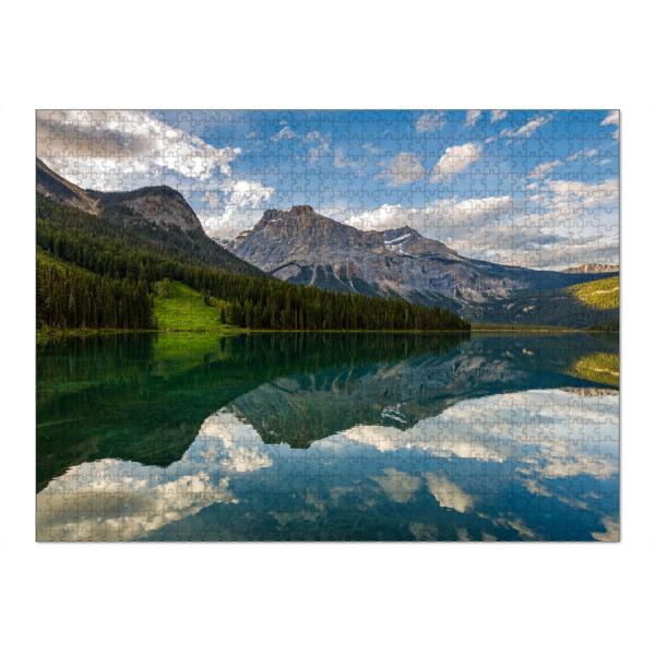 Puzzle Ravensburger "Spiegelung im Lake Emerald" artboxONE - Natur,Reise - Kanada,Rocky mountains,Bergsee,Lake emerald,Natur,Landschaft
