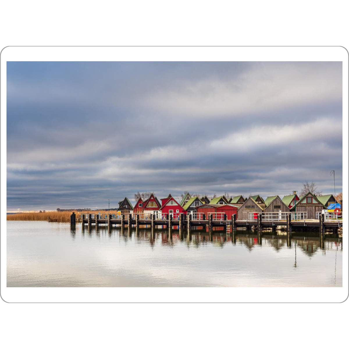Tischset "Wolken, Bootshaus, Bodden" artboxONE - Natur,Reise,Architektur,Reise / Strand und Meer