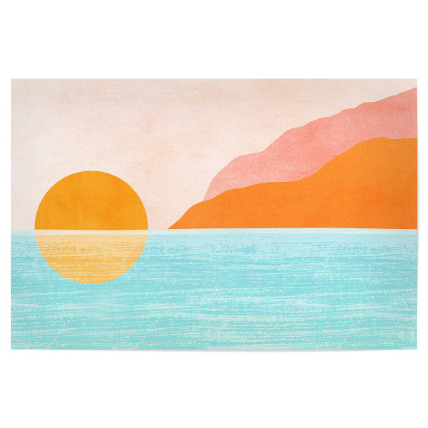 Poster 30x20 cm "Sonnenuntergang auf der Insel" artboxONE - Reise / Strand und Meer