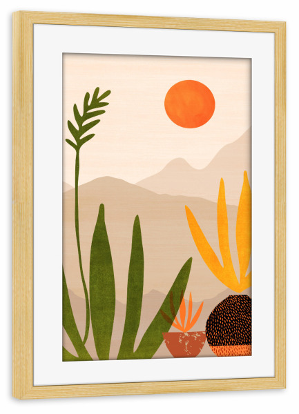 Poster mit Rahmen kiefer "California Sunset Gazing" artboxONE - Natur,Reise,Städte / Los Angeles