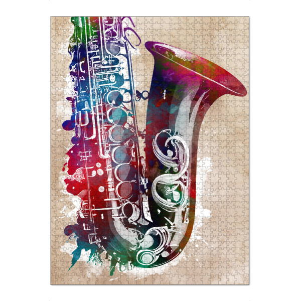 Puzzle Ravensburger "Saxophonmusikkunst A" artboxONE - Musik - Musik,Instrument,Musikinstrument,Band,Jazz,Saxophon - Bild musik