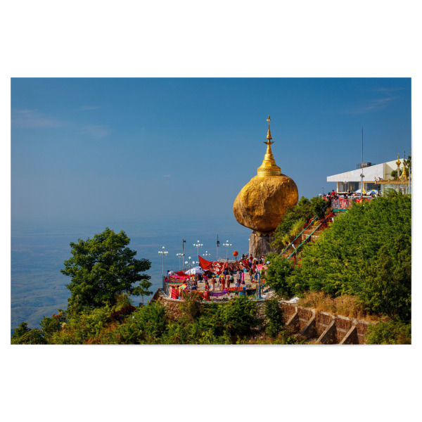 Poster 30x20 cm "Goldene Felsen" artboxONE - Reise / Asien