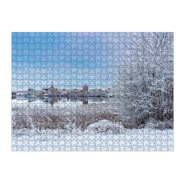 Puzzle Ravensburger "Stadt, Fluss, Baum, Schilf" artboxONE - Natur,Reise,Architektur,Städte / Weitere