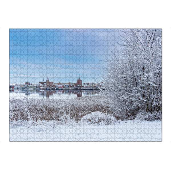 Puzzle Ravensburger "Stadt, Fluss, Baum, Schilf" artboxONE - Natur,Reise,Architektur,Städte / Weitere